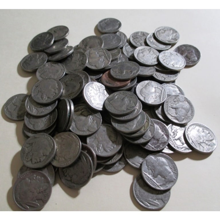 Lot of (100) Buffalo Nickels- Various Dates: Lot of (100) Buffalo Nickels- Various Dates