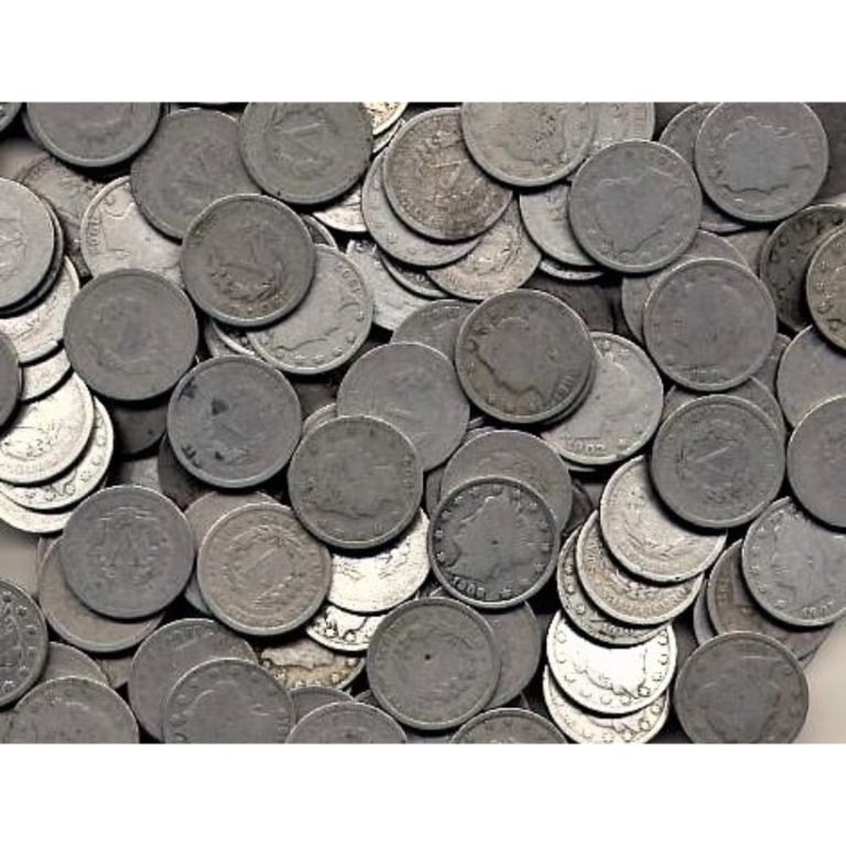 (100) V Nickels - Random Dates - - 2