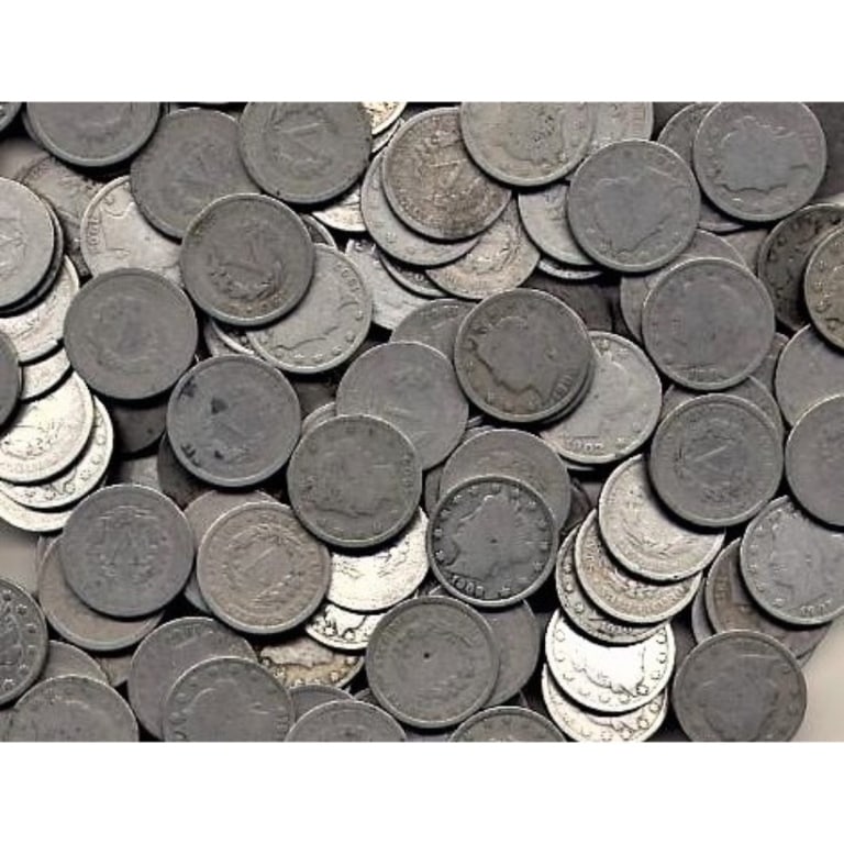 (100) V Nickels - Random Dates - - 2
