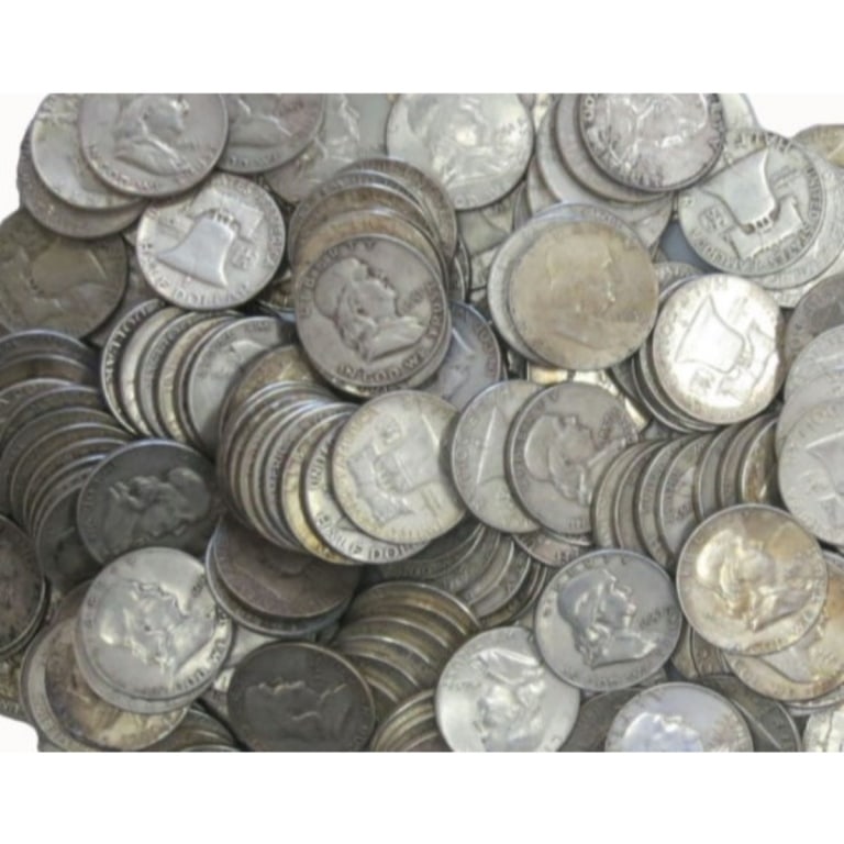 (100) Franklin Half Dollars -90% Silver - - 2