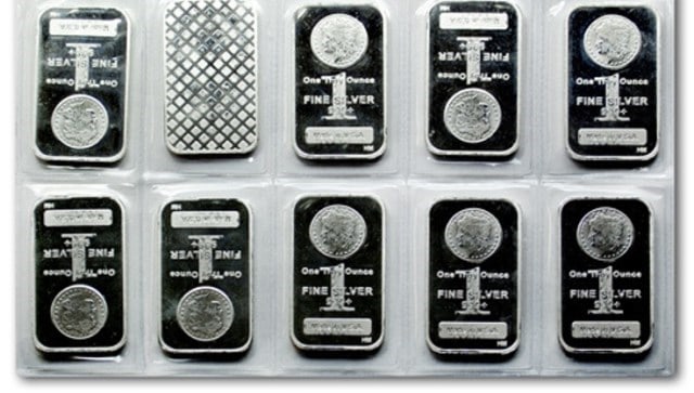 (10) 1 oz. Random Design Silver Bars: Item is as shown in the image - Bidder is responsible for all grade and value determination - Please review the entire terms and conditions prior to placing any bids. All terms apply to each