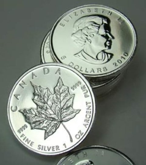 (10) Random Date Canadian Silver Maple Leafs: 1 oz. Silver Bullion - Item is as shown in the image - Bidder is responsible for all grade and value determination - Please review the entire terms and conditions prior to placing any bids. All terms