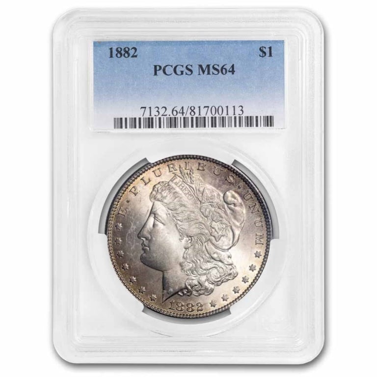 1882 MS 64 PCGS Morgan Silver Dollar: Items are as shown in image - grade and date are exact- Due to the fact that we have multiples of these items -Winning bidder may not receive exact serial numbers