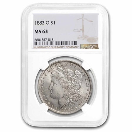 1882 o MS 63 NGC Morgan Silver Dollar: Items are as shown in image - grade and date are exact- Due to the fact that we have multiples of these items -Winning bidder may not receive exact serial numbers