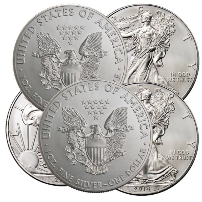 (5) US Silver Eagles Random Dates (1 of 1)