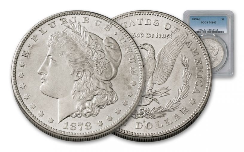 1878 s MS 63 PCGS Morgan Silver Dollar: Items are as shown in image - grade and date are exact- Due to the fact that we have multiples of these items -Winning bidder may not receive exact serial numbers