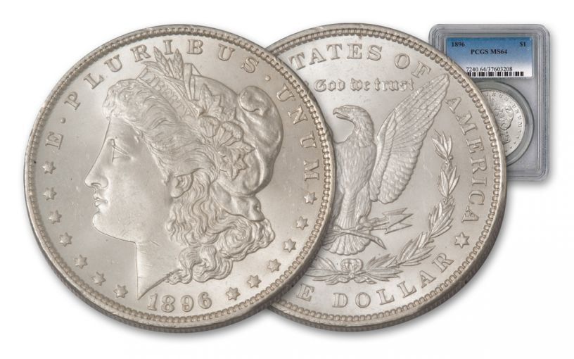 1896 P MS 64 PCGS Morgan Silver Dollar: Items are as shown in image - grade and date are exact- Due to the fact that we have multiples of these items -Winning bidder may not receive exact serial numbers shown