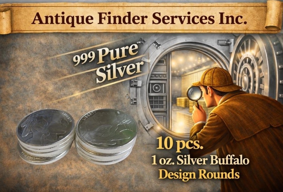 (10) Silver Buffalo Design 1 oz Rounds: Actual designs may vary - 1 oz Silver Buffalo Design Rounds - Please review all terms prior to placing any bids. Bidder is responsible for all value and grade determination.
