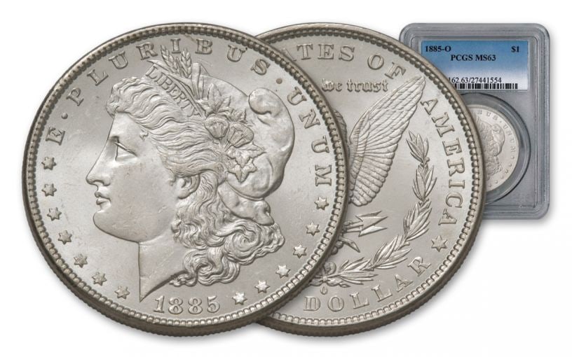 1885 o MS 63 PCGS Morgan Silver Dollar: Items are as shown in image - grade and date are exact- Due to the fact that we have multiples of these items -Winning bidder may not receive exact serial numbers shown