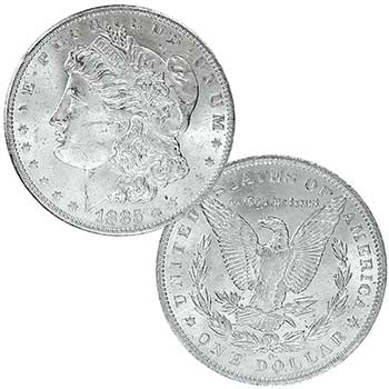 1885 O BU Morgan Dollar: Item is the exact item in the image - Bidder responsible for determination of grade and value of items shown. Item qualifies for fast ship program.
