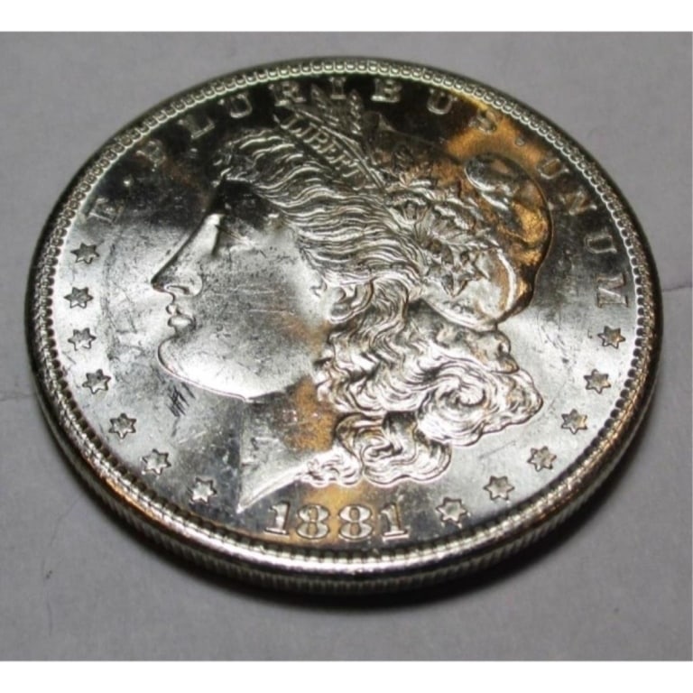 1881 s BU Morgan Silver Dollar: Item will be exactly like item in the image. Bidder is responsible for value determination. eBay bidders, ALL BIDS ARE AGREEMENT TO COMPLETE TRANSACTION. NO AFTER THE AUCTION RETRACTIONS.