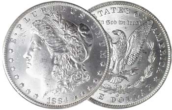 1884 O BU Morgan Silver Dollar: Bidder responsible for all value determination.