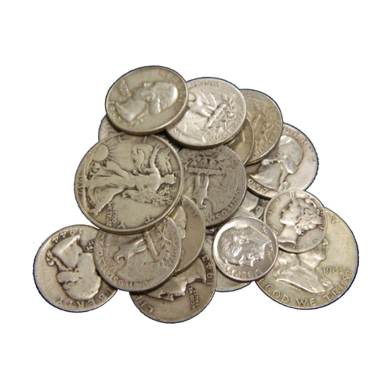 $5 Face Value -90% Silver Random Mixed Lot: $5 Face Value -90% Silver Random Mixed Lot