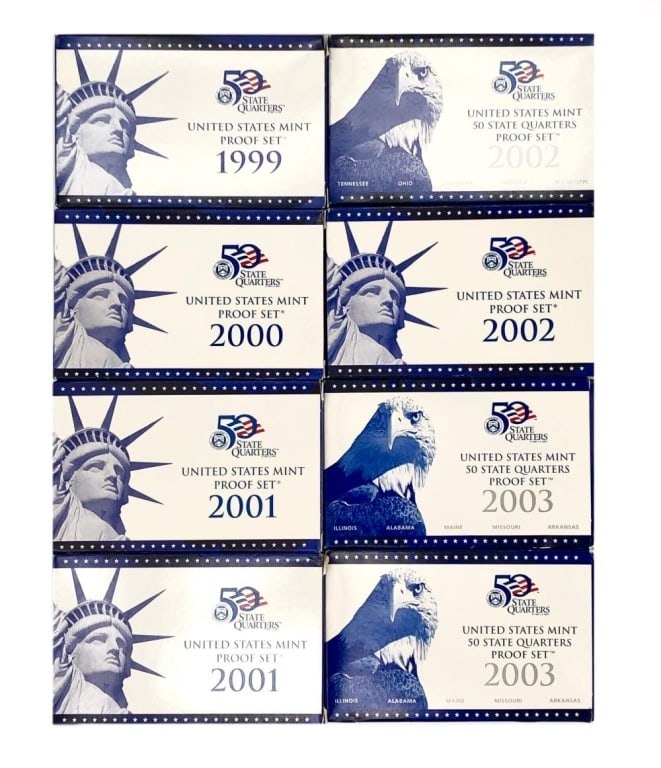 1999-2000-01-01-02-02 US Mint Proof Sets: Item is as shown in the image - Due to the fact that we have more than one of these items, winning bidder may not receive the exct item in the image- Winning bidder will receive exact date and grade a