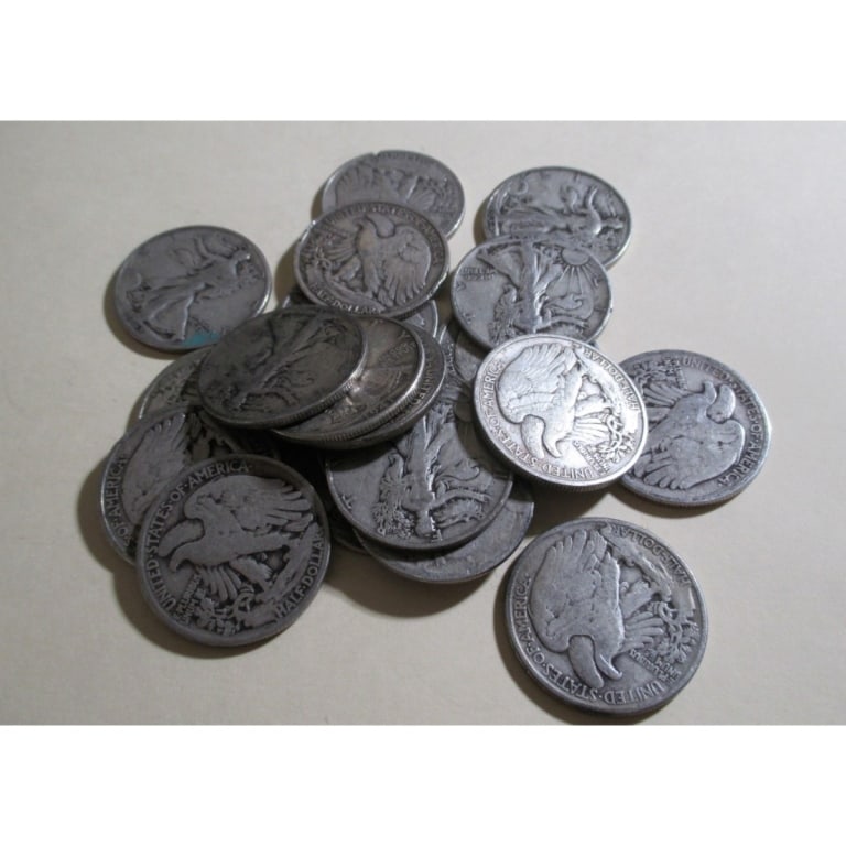 $10 Face Value Walking Liberty Halves-90%: $10 Face Value Walking Liberty Halves-90%