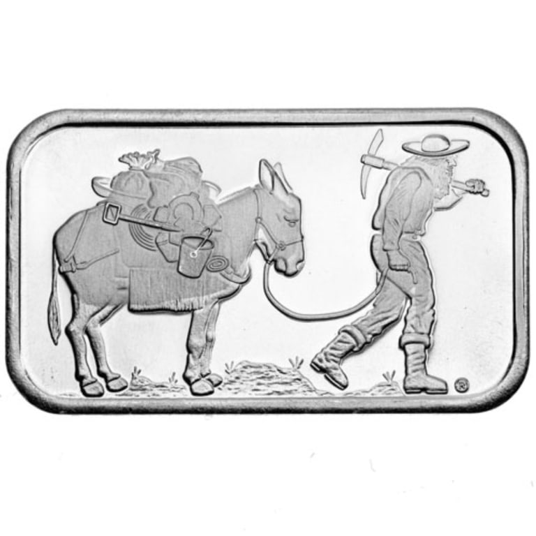 1 oz Random Silver Bar -.999 Pure: 1 oz Prospector Silver Bar -.999 Pure