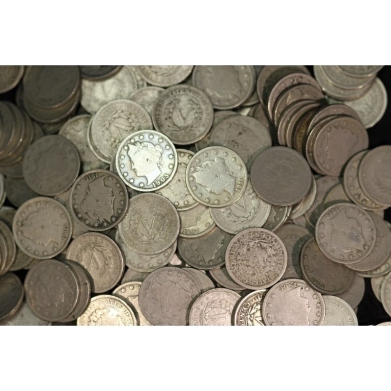 Lot of(100) Random Date/Grade V Nickels: Item is as shown in the image - Bidder is responsible for all grade and value determination - Please review the entire terms and conditions prior to placing any bids. All terms apply to each transacti