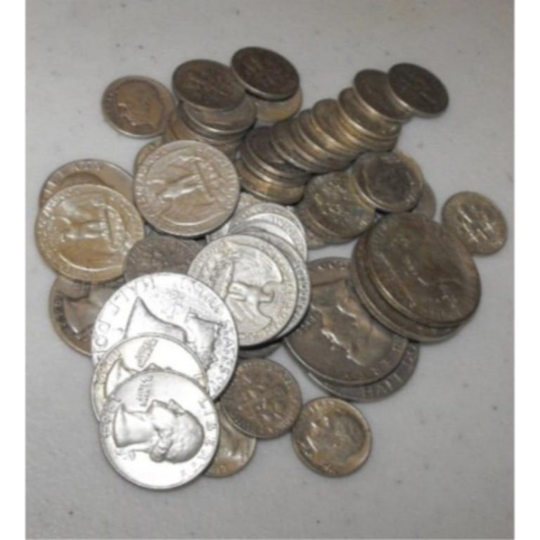 $10 Face Value Random Mix 90% Silver Coins: Item is as shown in the image - Bidder is responsible for all grade and value determination - Please review the entire terms and conditions prior to placing any bids. All terms apply to each transacti