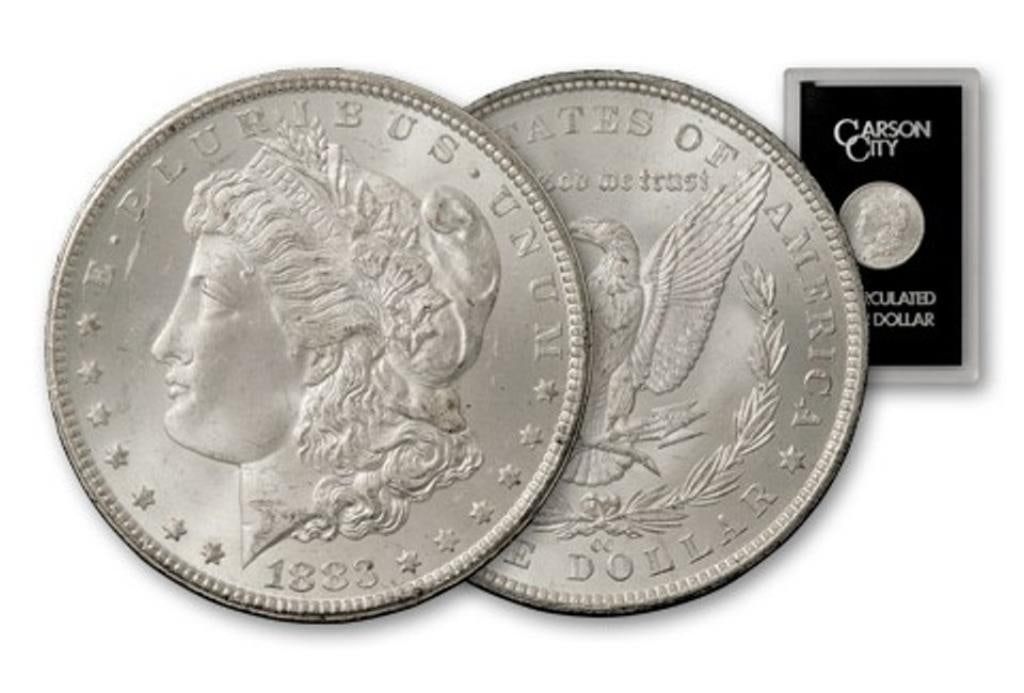 1883 Carson City GSA Morgan Silver Dollar: Item is as shown in the image - Bidder is responsible for all grade and value determination - Please review the entire terms and conditions prior to placing any bids. All terms apply to each