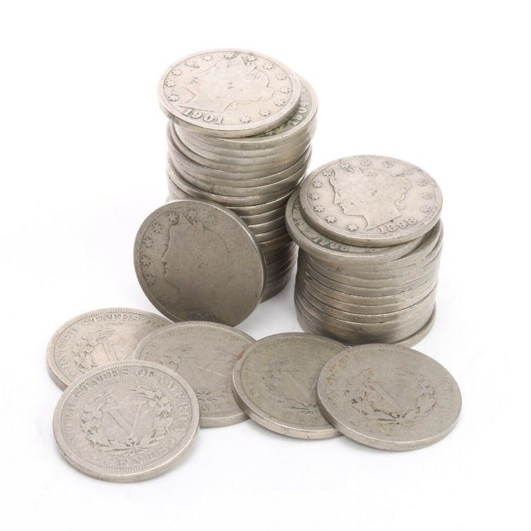 (60) Random Date Liberty V Nickels: Item is as shown in the image - Bidder is responsible for all grade and value determination - Please review the entire terms and conditions prior to placing any bids. All terms apply to each