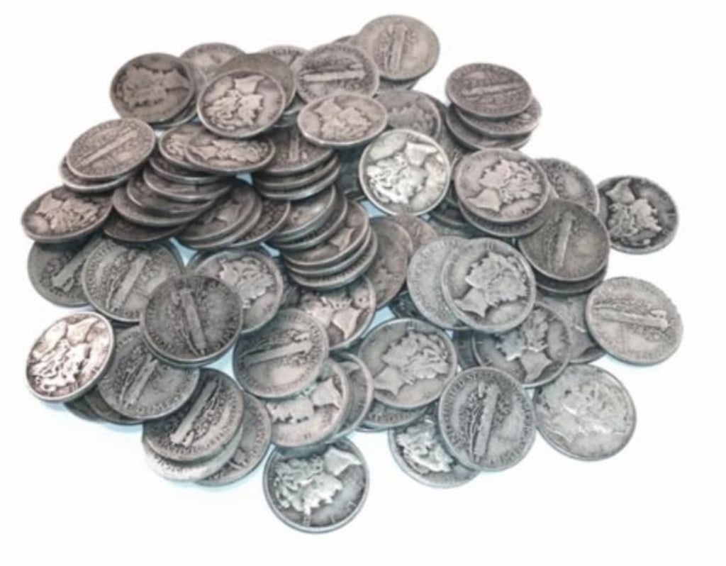 (80) Random Date & Grade Mercury Dimes: Items will be as described in title and shown in image. Please review all terms prior to placing a bid. All bids are acceptance of all terms.