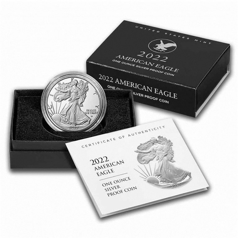2022 W US Mint Proof Silver Eagle in OMP: Item is as shown in the image - with original mint packaging. Please review all terms and conditions prior to placing any bids - All invoices due at the end of the sale - All sales final - All bids
