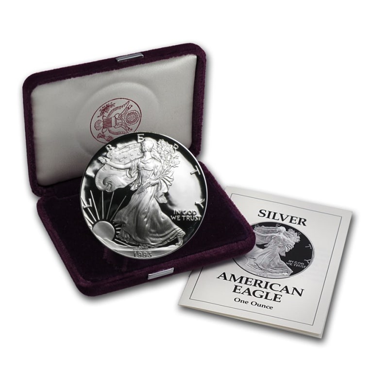 1993 P US Silver Eagle Proof in OMP: Item is as shown in the image - with original mint packaging. Please review all terms and conditions prior to placing any bids - All invoices due at the end of the sale - All sales final - All bids