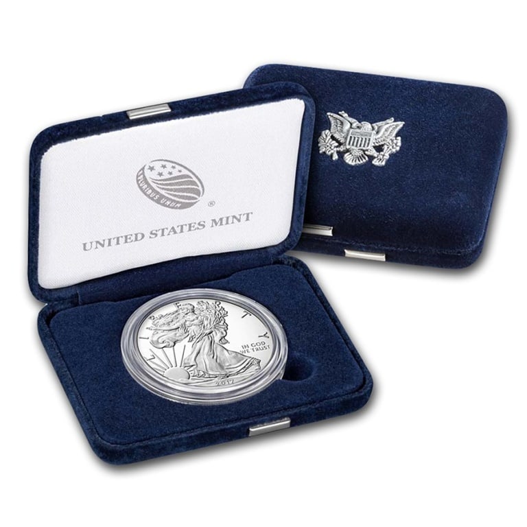 2017 US Silver Eagle Proof in OMP: Item is as shown in the image - with original mint packaging. Please review all terms and conditions prior to placing any bids - All invoices due at the end of the sale - All sales final - All bids