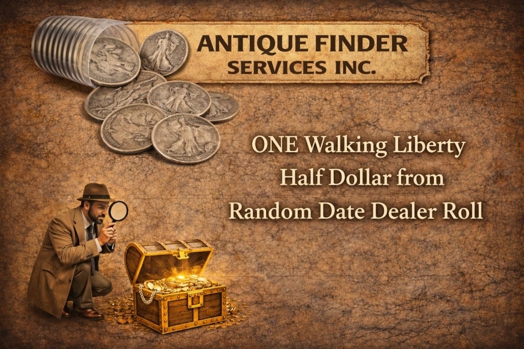 (1) Random Date Walking Liberty Half From Roll: Item will be a single random date 90% Silver Walking Liberty Half Dollar from Roll from coin dealer liquidation.