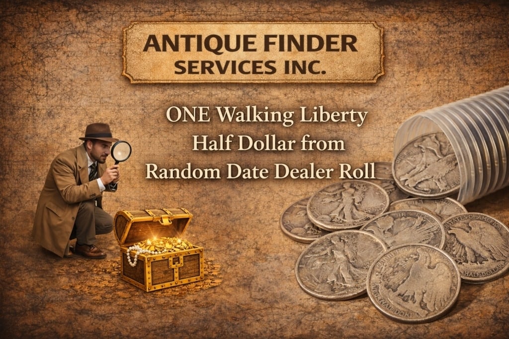 (1) Walking Liberty Half Dollar From Roll: Item will be a single random date 90% Silver Walking Liberty Half Dollar from Roll from coin dealer liquidation.