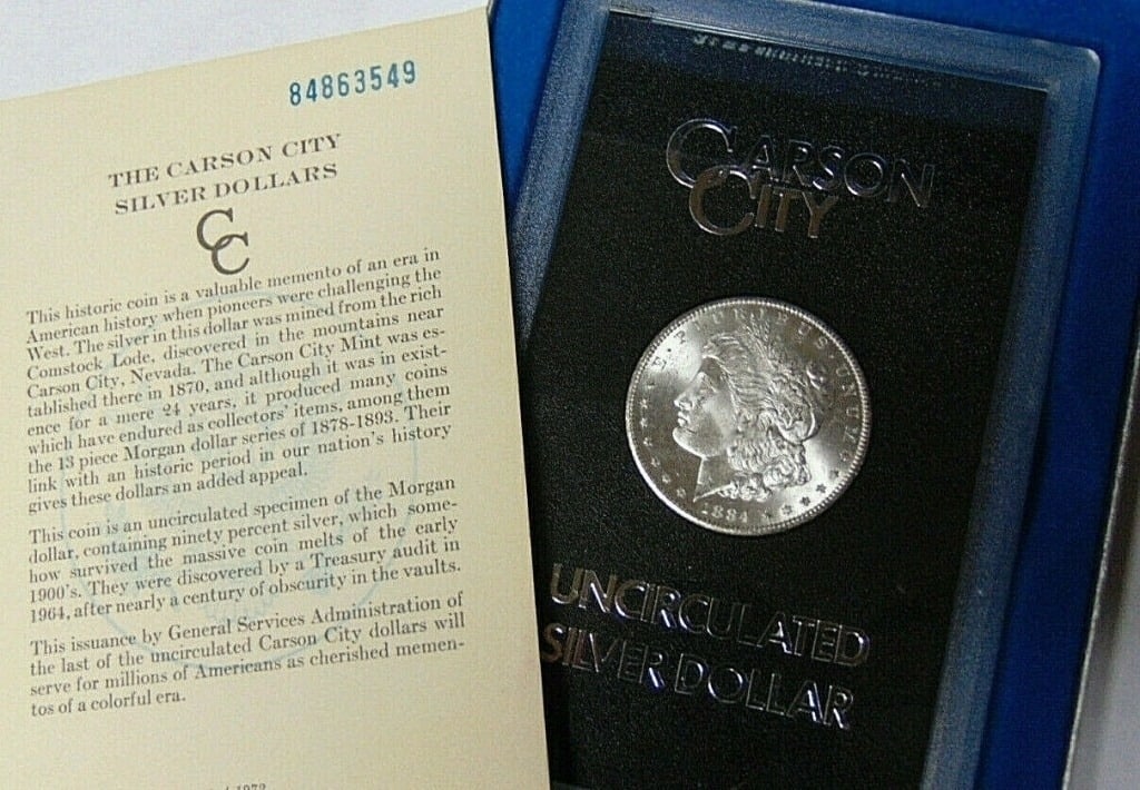 1884 Carson City GSA Morgan Dollar: Items are as shown in image and described in title- Random date and large bulk lots may be stock images, since we have more than one of the items in the lot.