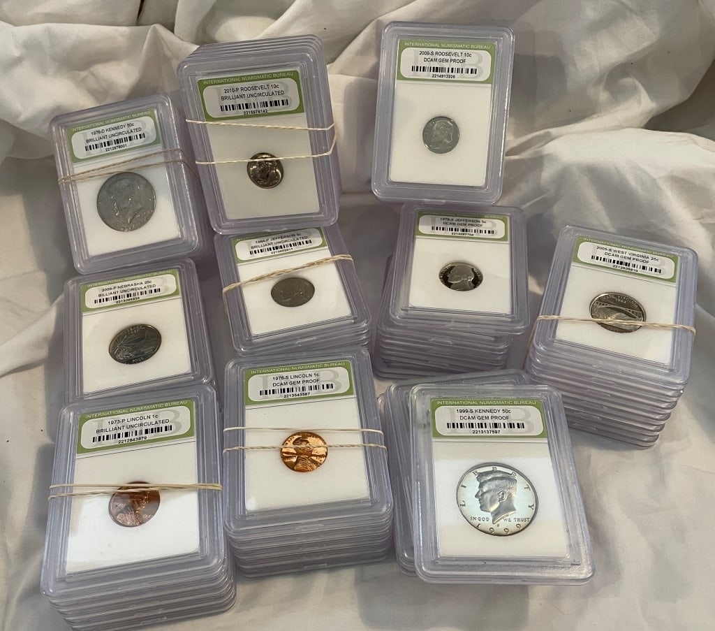 Lot of (50) BU and Proof Coins: Items are US minted BU and Proof Coins from Mint and Proof Sets. NEVER CIRCULATED!