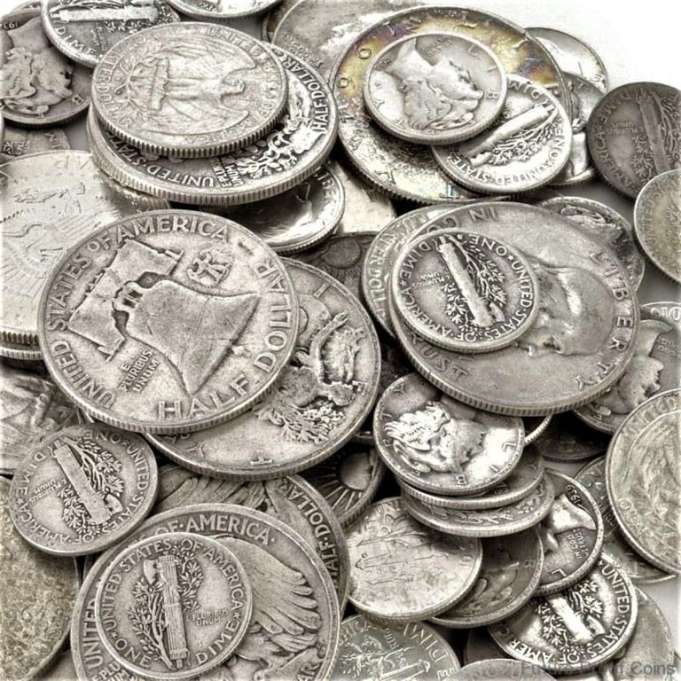 $10 face Value Mixed -90% Silver Coins: All bids are a contract and an agreement to pay. Items are as shown in image.