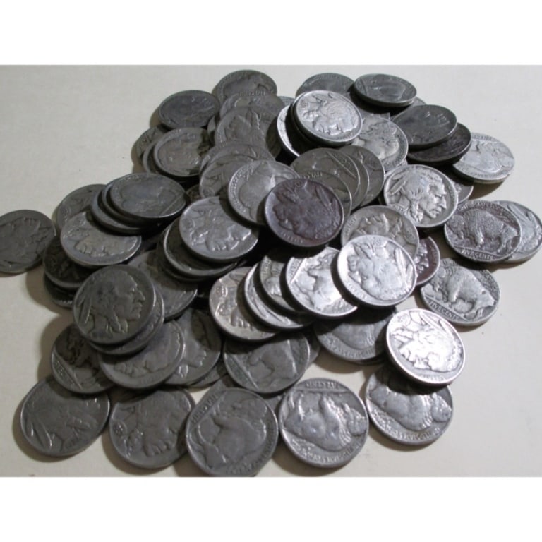 (105) Random Dated Buffalo Nickels: Item is as shown in the image - Bidder is responsible for all grade and value determination - Please review the entire terms and conditions prior to placing any bids. All terms apply to each