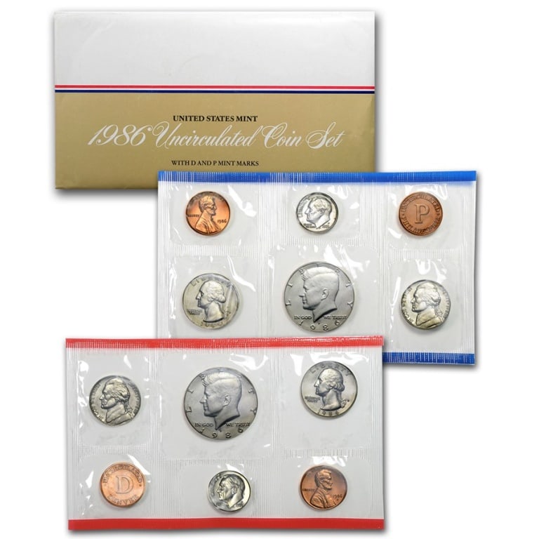 1986 US Mint Sets- P & D in OMP: Item is as shown in the image- Due the fact we have more than of these items - Winning bidder my not receive the exact item in the image-Please review the entire terms and conditions prior to placing