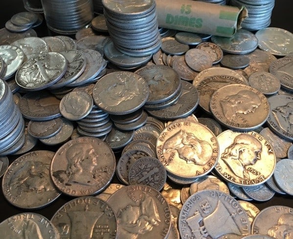 $10 Face Value 90% Silver Coins - Random Date/Type: Items are as shown in image and described in title- Random date and large bulk lots may be stock images, since we have more than one of the items in the lot.