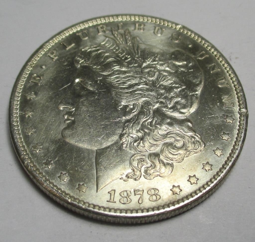 1879 s BU Grade Morgan Silver Dollar: Item is as shown in image - Exact weight - Exact grade and date as detailed in title and in images. Bidder is responsible for all value and all bids are subject to all terms and conditions agreed to