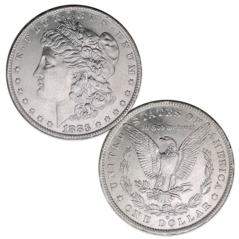 1883 O Toned BU Grade Morgan Dollar: Item is the exact item in the image - Bidder responsible for determination of grade and value of items shown. Item qualifies for fast ship program.