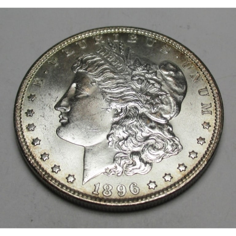 1896 P BU Grade Morgan Silver Dollar: Type will be our choice and from on hand at time of sale. Item is the EXACT ITEM in the image. Bidder is responsible for all value and determination of value. The images are high resolution and