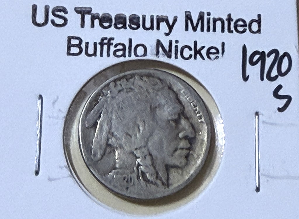 1920 S Buffalo Nickel: Item is the item in the image - Bidder is repsonible for all value and grade determination - Please review all terms prior to placing any bids-