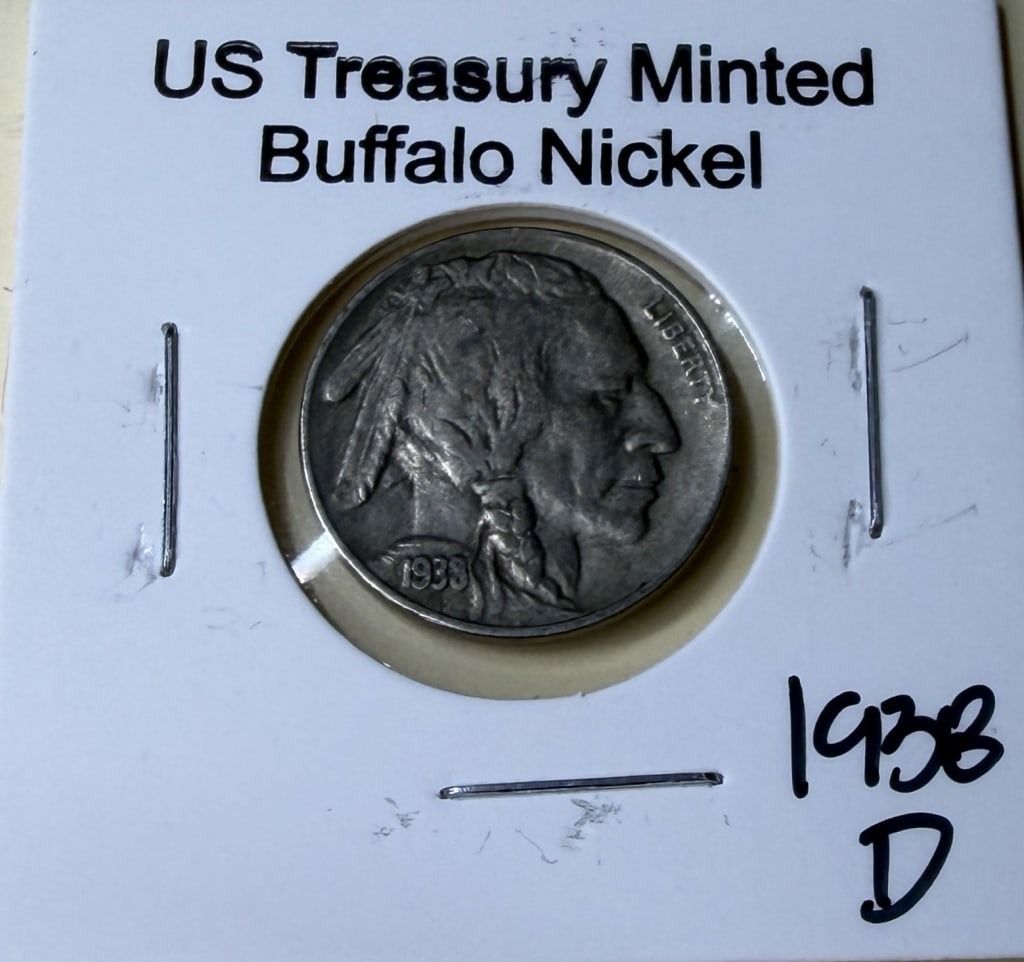1938 D XF-AU Grade Buffalo Nickel: Item is the item in the image - Bidder is repsonible for all value and grade determination - Please review all terms prior to placing any bids-