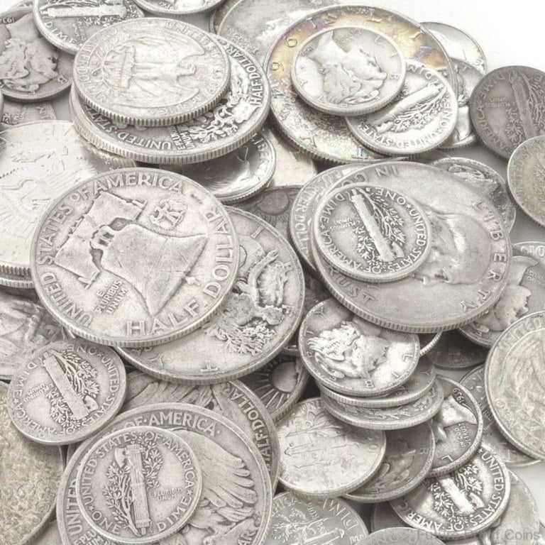 $5 Face Value Random Mix Type 90% Silver: Items will be as shown in the image- A mixed date and grade lot. Please review the entire terms and conditions prior to placing any bids-