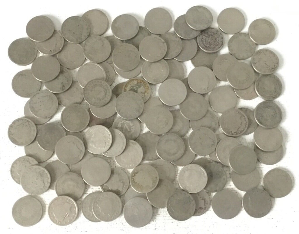 (100) Various Date/Grade V Nickels: Items are as described and shown n image - Please review the entire terms and conditions prior to placing any bids- All terms apply - Any bid is an agreement to all terms -