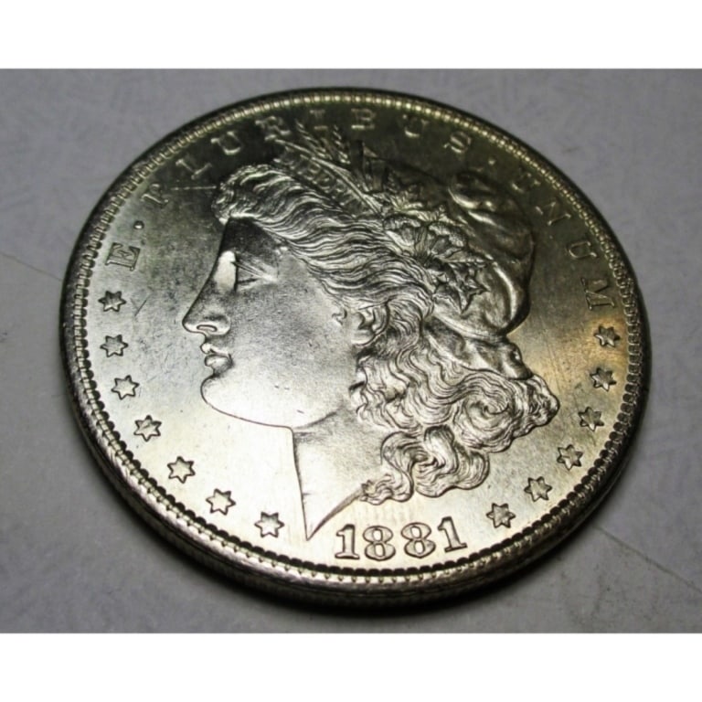 1881 S BU PL Morgan Silver Dollar: Items are as shown in image. Bidder is responsible for all grade and value. Please review all terms and understand shipping procedure prior to bidding.