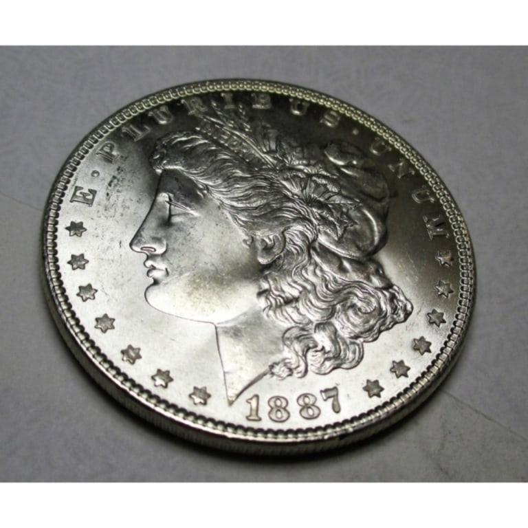 1887 P CH BU Morgan Silver Dollar: Items are as shown in image. Bidder is responsible for all grade and value. Please review all terms and understand shipping procedure prior to bidding.