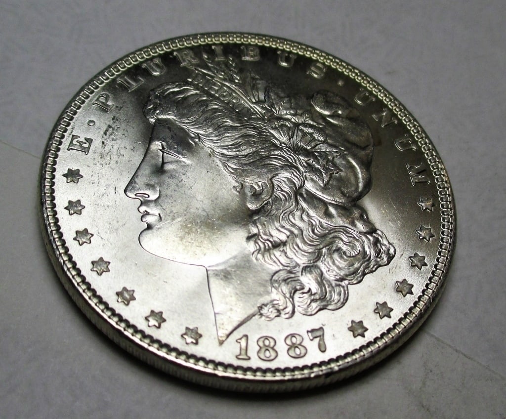 1887 P CH BU Morgan Silver Dollar: Items are as shown in image. Bidder is responsible for all grade and value. Please review all terms and understand shipping procedure prior to bidding.
