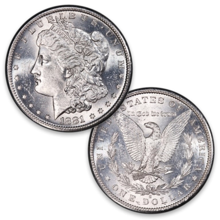 1881 s CH BU Morgan Silver Dollar: Item will be as shown in image, any bid is a binding contract. Due to the fact that we may have more than one of these this image may be a stock image. The Item will be of quality and description.