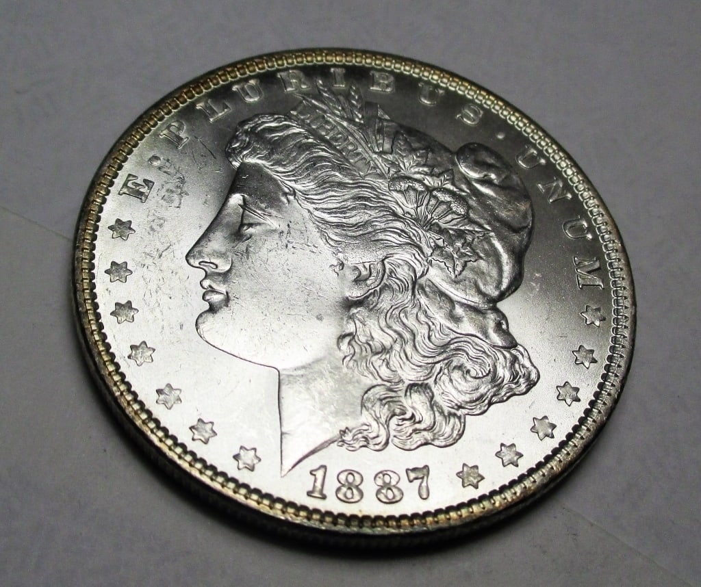 1887 P BU Morgan Silver Dollar: Items are as shown in image. Bidder is responsible for all grade and value. Please review all terms and understand shipping procedure prior to bidding.