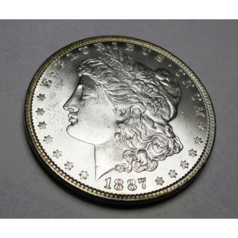1887 P BU Morgan Silver Dollar: Items are as shown in image. Bidder is responsible for all grade and value. Please review all terms and understand shipping procedure prior to bidding.