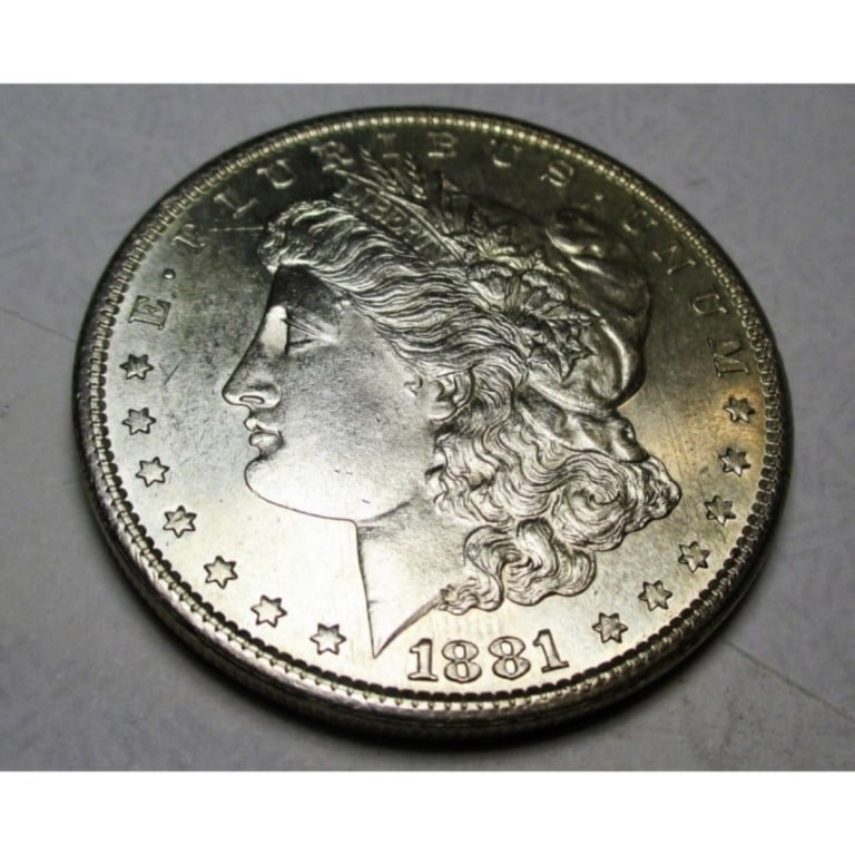 1881 S BU PL Morgan Silver Dollar: Items are as shown in image. Bidder is responsible for all grade and value. Please review all terms and understand shipping procedure prior to bidding.